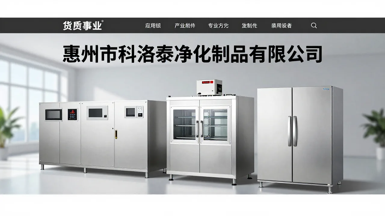 惠州市科洛泰净化制品有限公司 首页主视觉